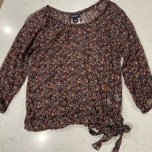 Lucky Brand Sheer Silk Blouse